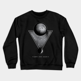 The earth star and moon Crewneck Sweatshirt